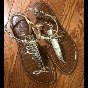 Sam Edelman “Gigi” silver sandals